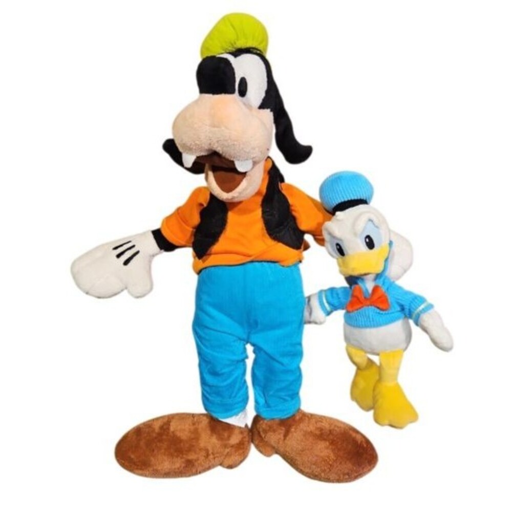 Vintage Disney Store Goofy 18" Plush Exclusive Original 2000s + Donald Duck Lot